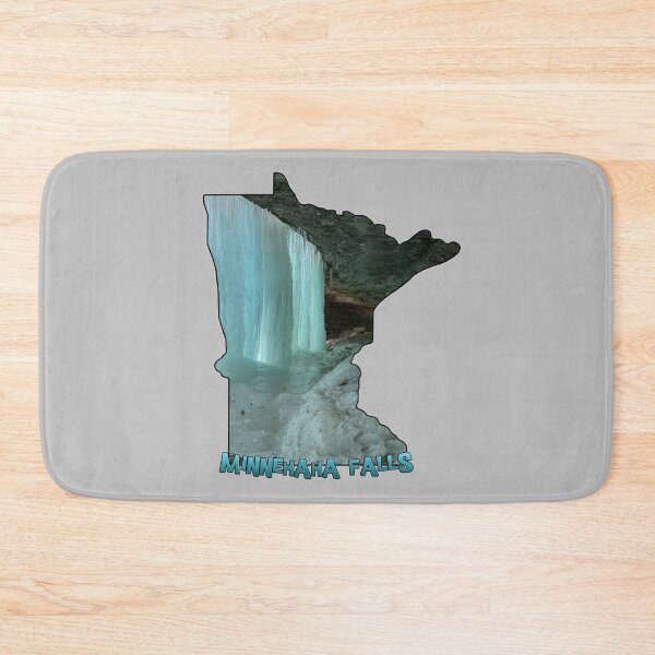 Item preview, Minnesota State Outline (Minnehaha Falls in Winter) designed and sold by gorff.
