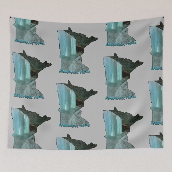 Item preview, Minnesota State Outline (Minnehaha Falls in Winter) designed and sold by gorff.