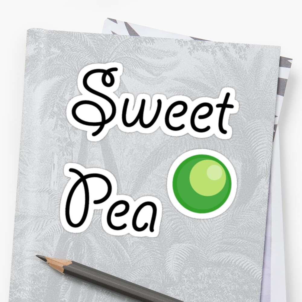 "Sweet Pea" Stickers by Jorgina Small | Redbubble