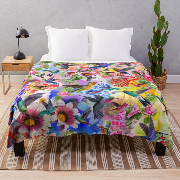 Item preview, Watercolor Humming Birds and Flowers designed and sold by 99stars.