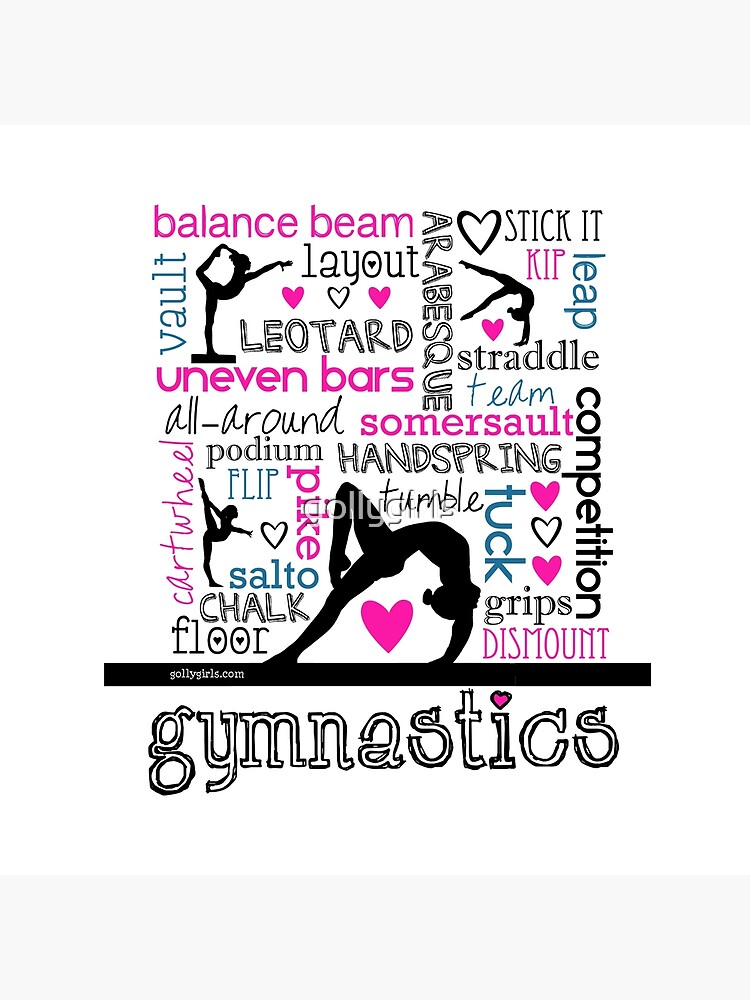 Gymnastics Tri-Color Typography by gollygirls