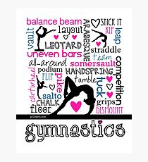 Gymnastik Tri-Color Typografie Fotodruck
