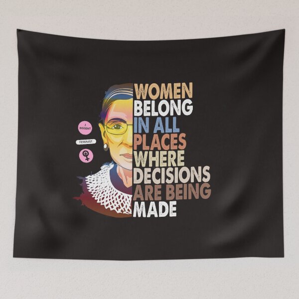 Item preview, Notorious RBG Women Belong In All Places Ruth Bader Ginsburg print designed and sold by TrustedNomads.