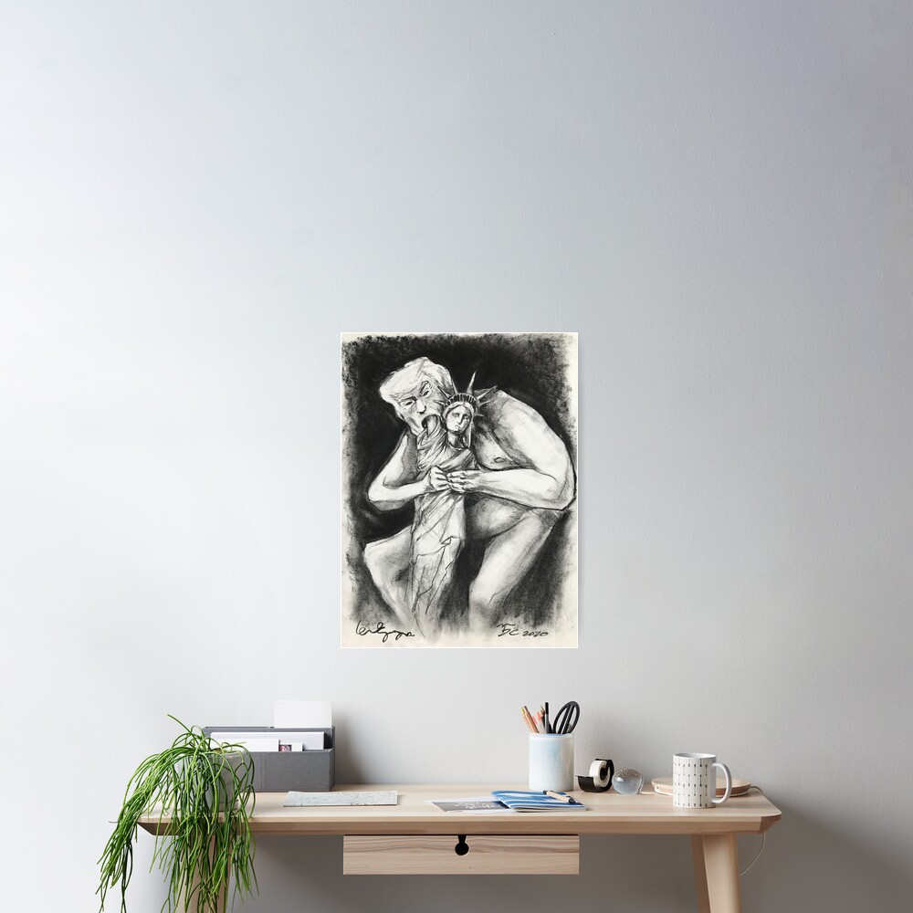 Trump Devours Liberty 2020 Poster Poster