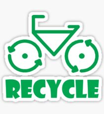 Recycle Bicycle Sticker