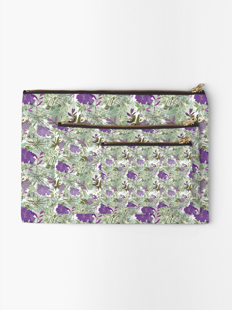 Alternate view of Purple flower Zipper Pouch
