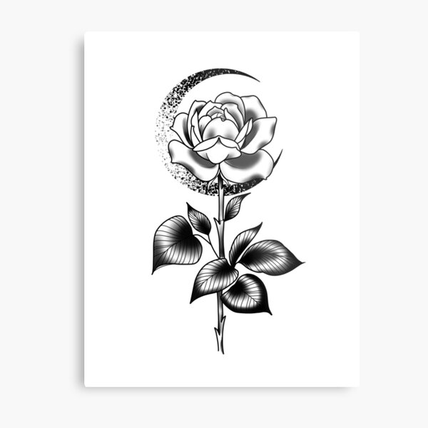 Half moon Rose Metal Print