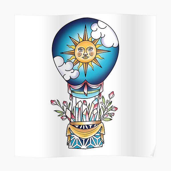 Sun Sky Balloon Poster