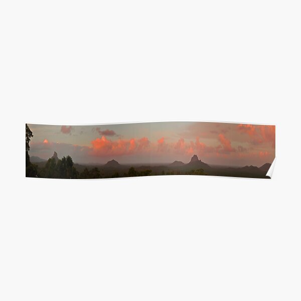 glasshouse mountains panorama Poster