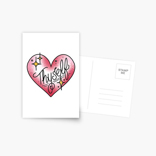 Love thyself Heart Postcard