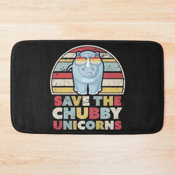 Item preview, Save The Chubby Unicorns Print. Retro Style Rhino Graphic designed and sold by PackAPunch.