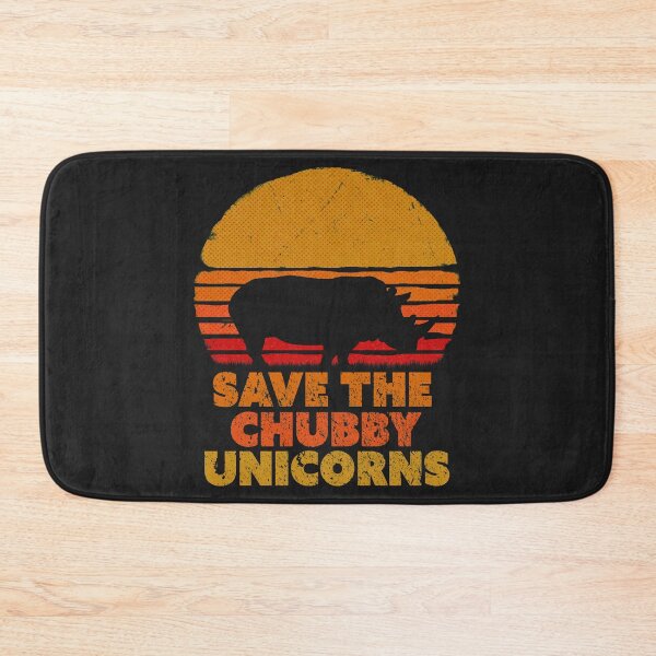 Item preview, Save The Chubby Unicorns Print. Retro Style Rhino Graphic designed and sold by PackAPunch.