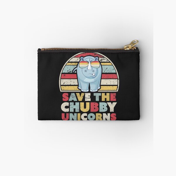 Item preview, Save The Chubby Unicorns Print. Retro Style Rhino Graphic designed and sold by PackAPunch.