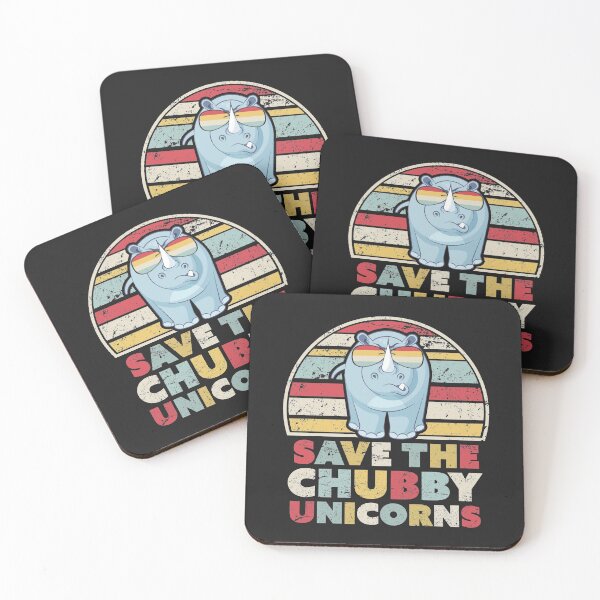 Item preview, Save The Chubby Unicorns Print. Retro Style Rhino Graphic designed and sold by PackAPunch.