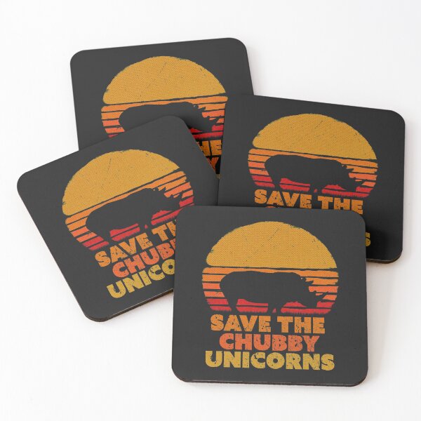 Item preview, Save The Chubby Unicorns Print. Retro Style Rhino Graphic designed and sold by PackAPunch.
