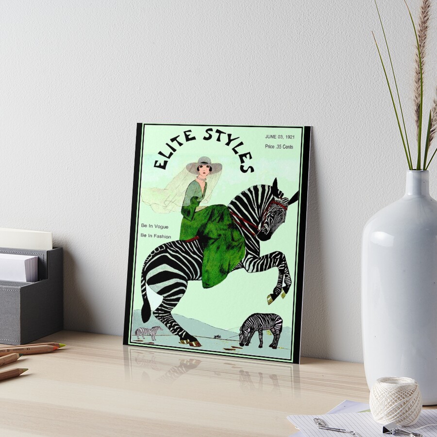 ELITE STYLES : Vintage 1921 Girl on a Zebra Magazine
