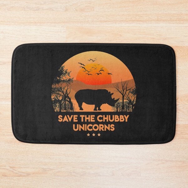 Item preview, Save The Chubby Unicorns Design. Retro Style Rhino Product designed and sold by PackAPunch.