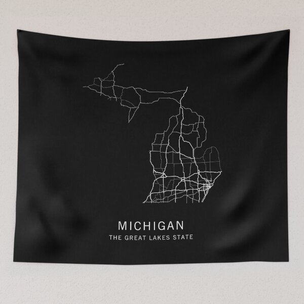 Item preview, Michigan State Road Map designed and sold by clarkstpress.