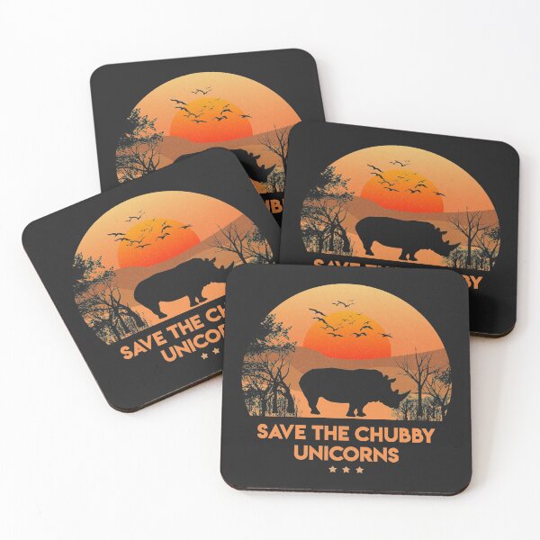 Item preview, Save The Chubby Unicorns Design. Retro Style Rhino Product designed and sold by PackAPunch.