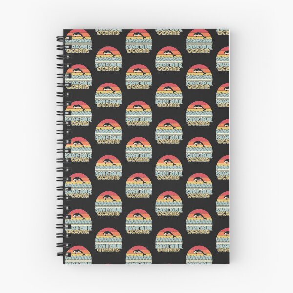 Item preview, Save Our Oceans, Dolphin Print. Retro Style Climate Change Graphic designed and sold by PackAPunch.