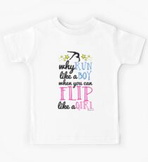 Gymnastics - Flip Like a Girl Kids Tee