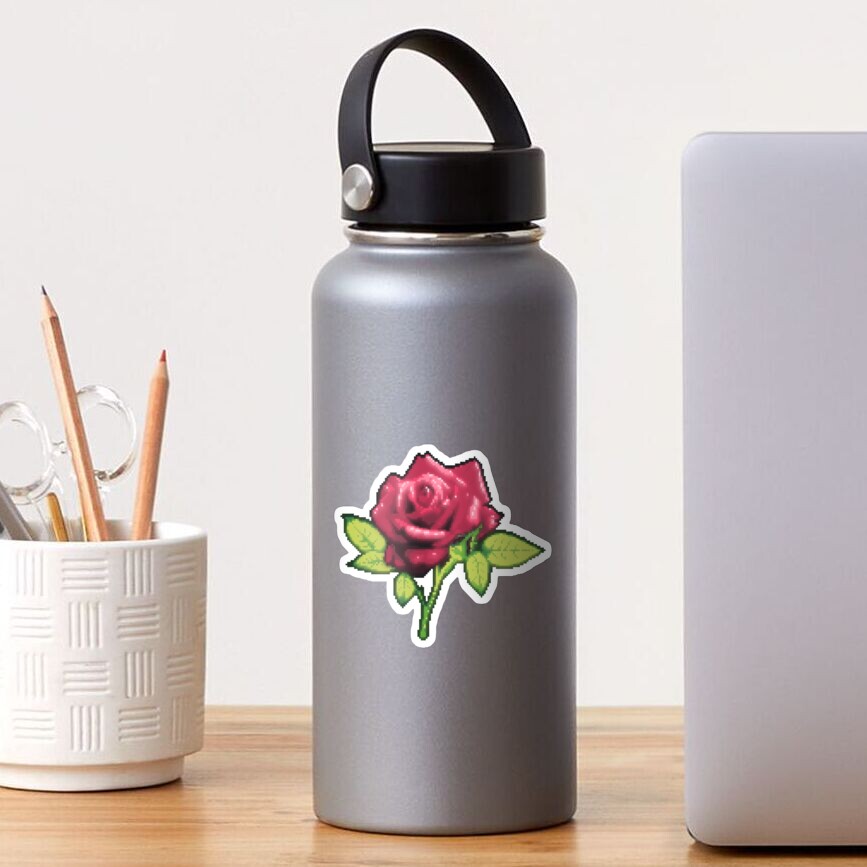 Retro Glow Rose Sticker