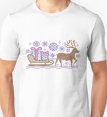 Knitted pattern reindeer Unisex T-Shirt