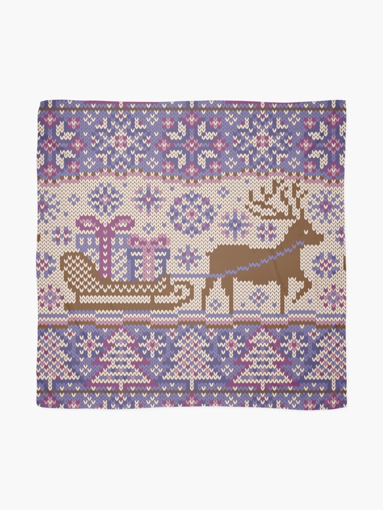 Alternate view of Knitted pattern reindeer Scarf