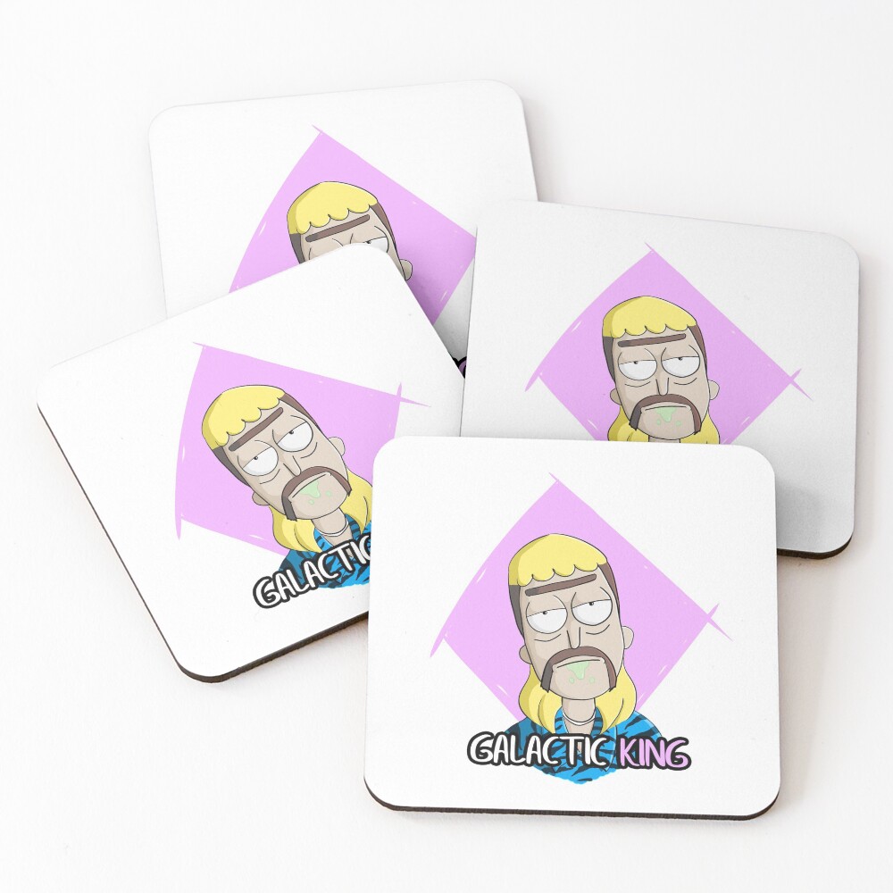Rick Sanchez becomes Joe Exotic The Tiger King (Rick and Morty) Coasters (Set of 4)
