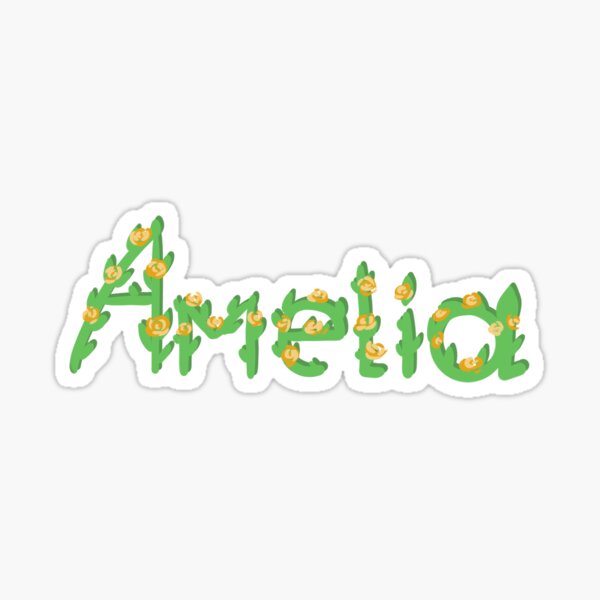 Amelia name sticker Sticker