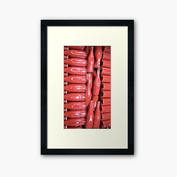 Pet Nat - Shiraz - Adelaide Hills Wine Region - Fleurieu Peninsula - by South Australian artist Avril Thomas Framed Art Print