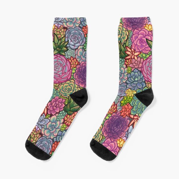 White Crew Socks - Flower Socks - Multicolored Crew Socks - Lulus