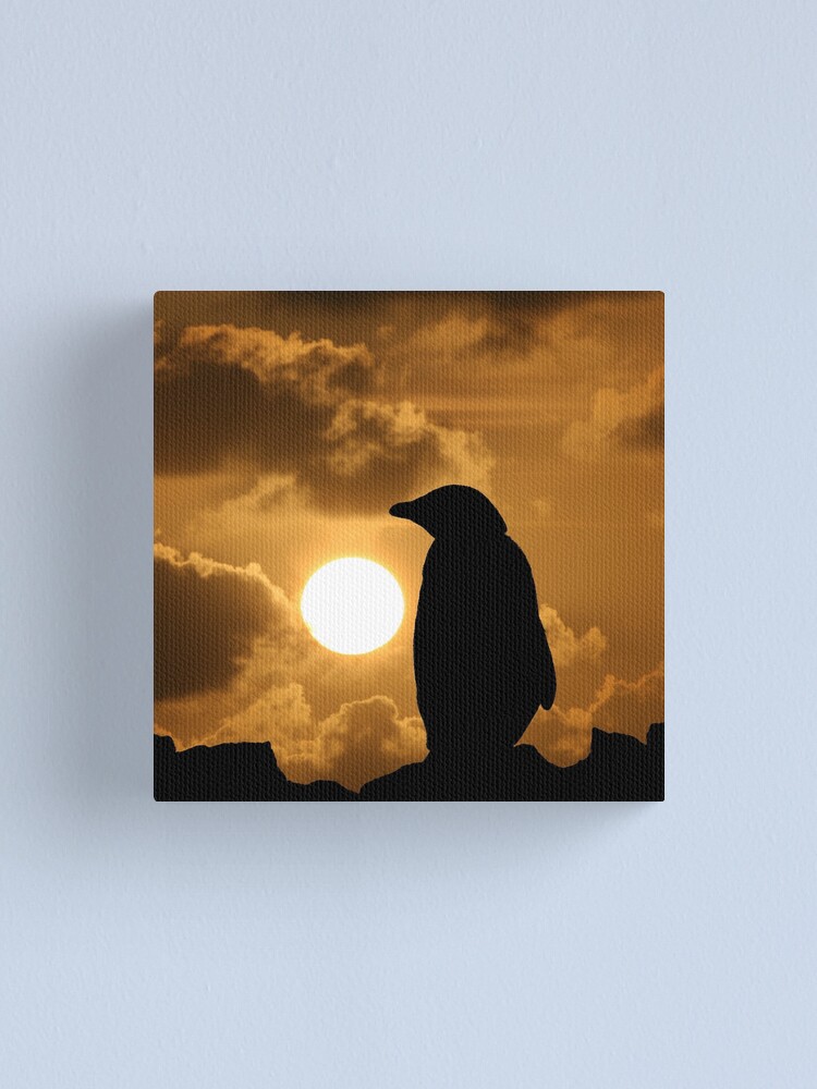 Alternate view of Penguin Silhouette Canvas Print
