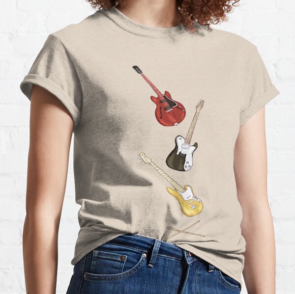 Guitarras dadas Camiseta clásica