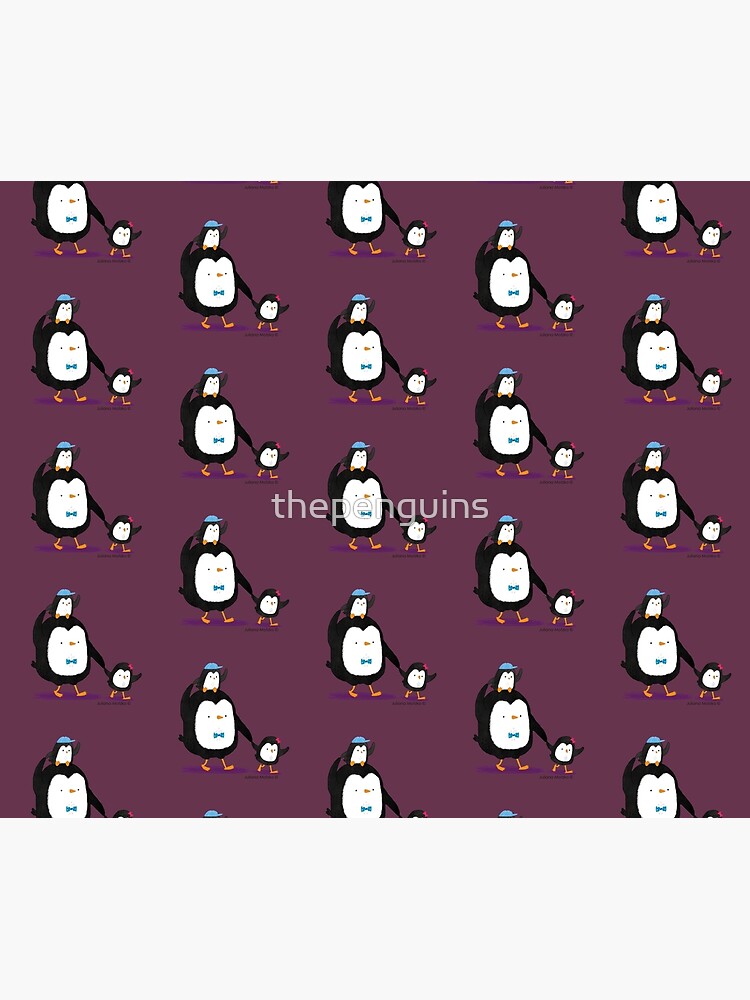 Dad Penguin with his daughter and son penguins by thepenguins