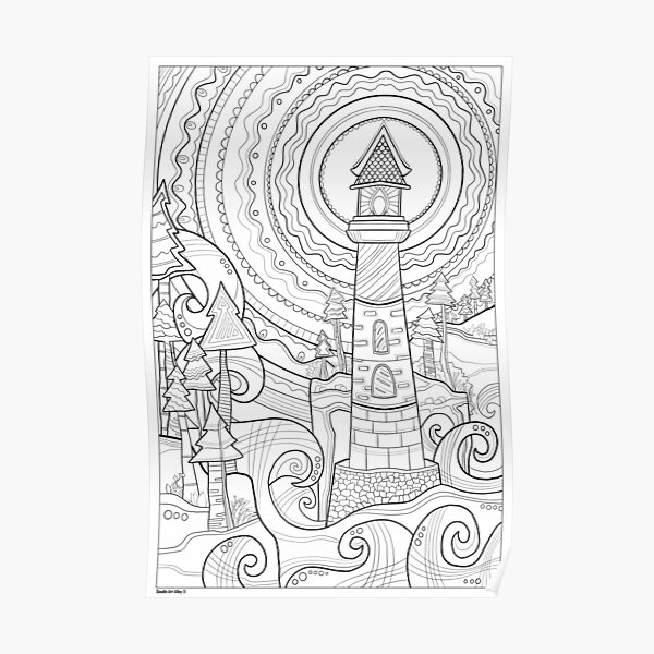 Coloring Page Posters for Sale