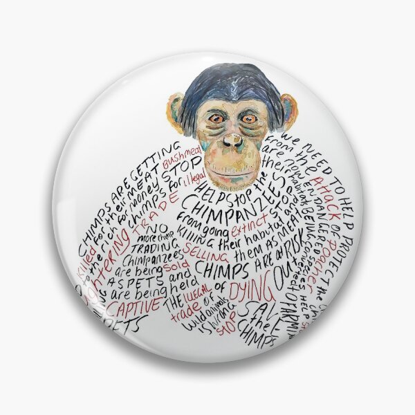 Item preview, Help stop Chimp cruelty  designed and sold by SassieDesign.