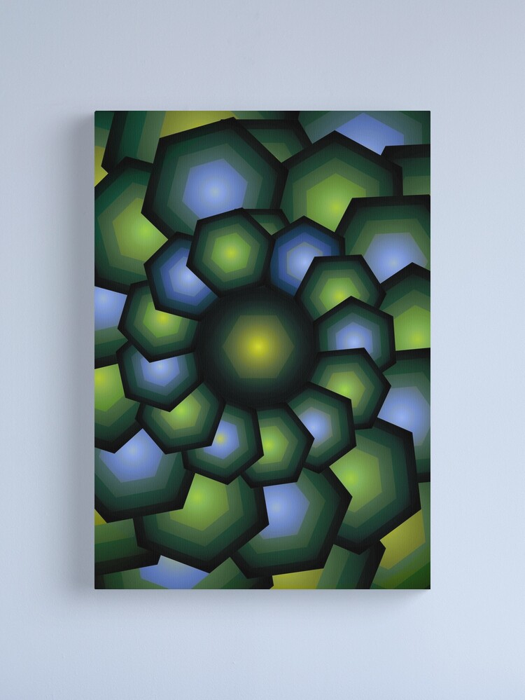 Green Into the Light Stained Glass Canvas by Pamela Arsena