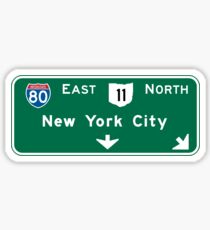 New York City Highway Sign, États-Unis Sticker
