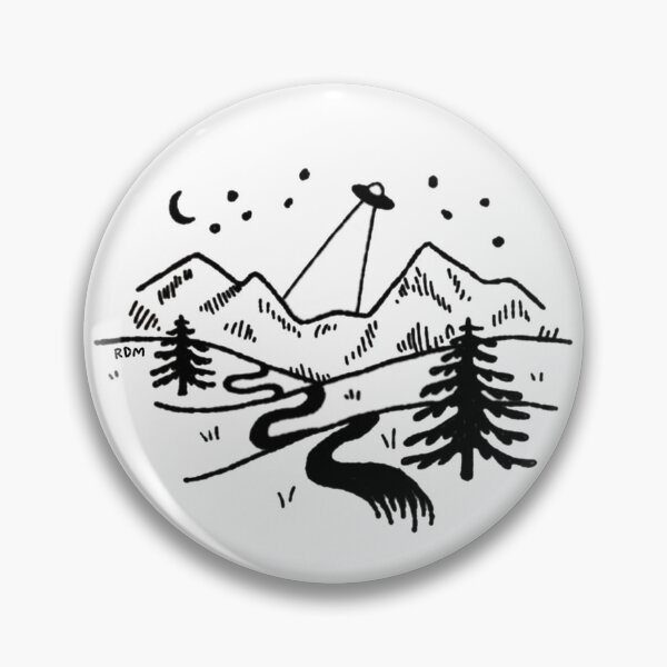 Artikelvorschau, UFO-Gebirgslandschaft entworfen und verkauft von Rhett DelPino-Morgan.