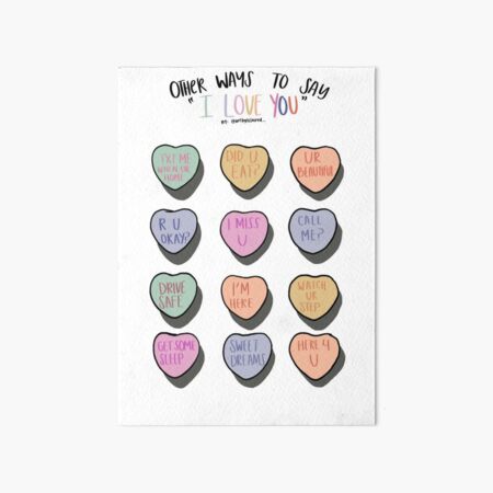 8 ways to say i love you according to Hozier Art Board Print for Sale by  Ashleyshvr