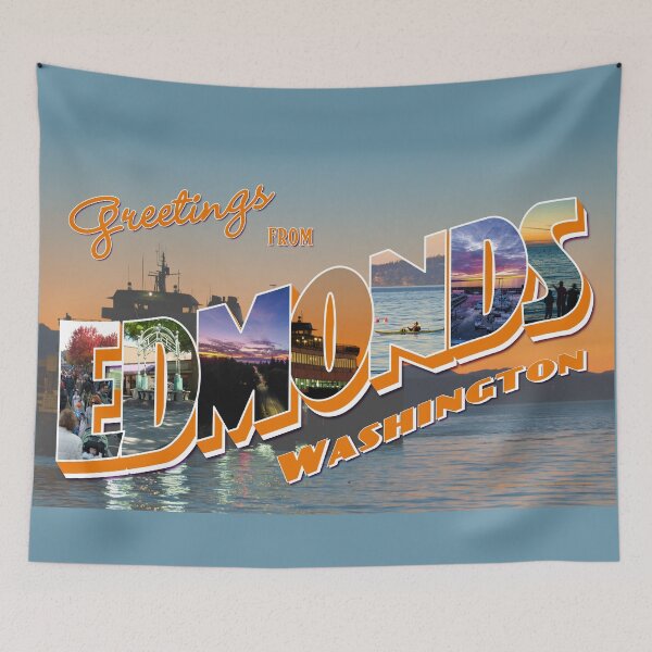 Item preview, Greetings from Edmonds, Washington Postcard designed and sold by travelwitheric.