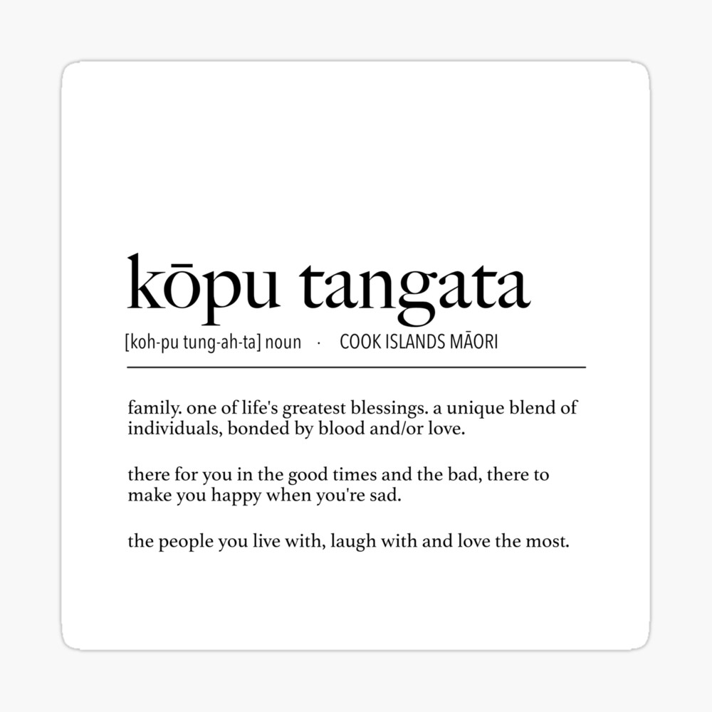 Cook Islands Maori Kopu Tangata (Family) Definition | Sticker