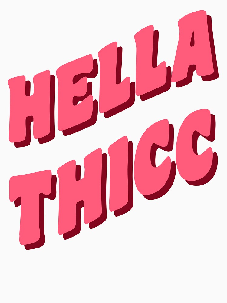 Hella thicc 2025 sweatshirt pink