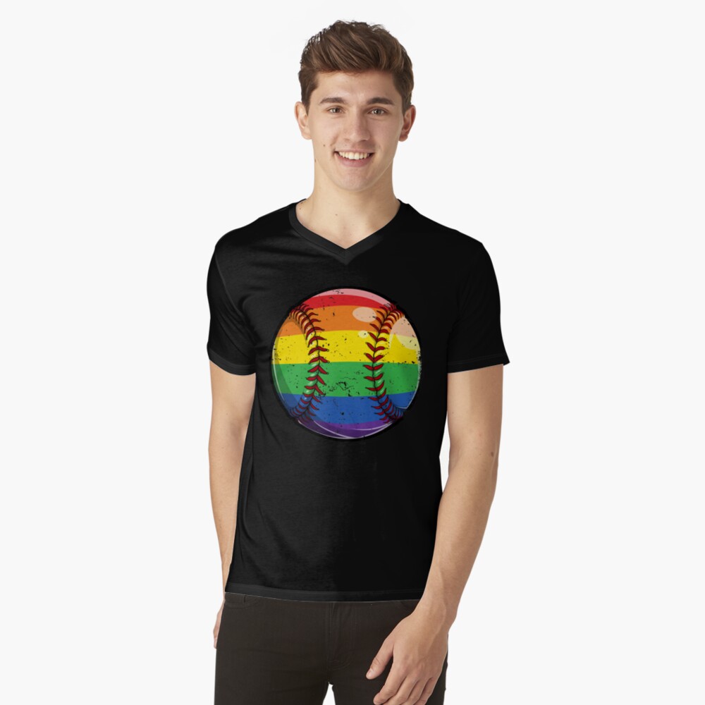 Baseball LGBT Gay Pride Shirt for Men Women Boys Girls Sports