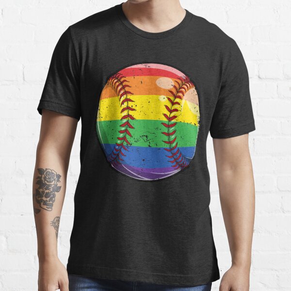 Baseball LGBT Gay Pride Shirt for Men Women Boys Girls Sports