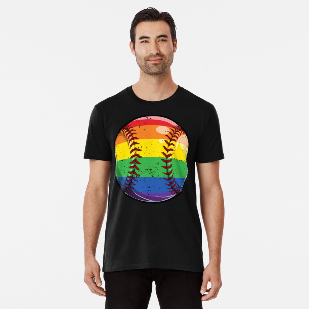 Baseball LGBT Gay Pride Shirt for Men Women Boys Girls Sports