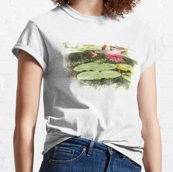 Pink Lily Pad Flower Photo Classic T-Shirt