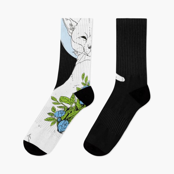 Item preview, Floral kitten -black- designed and sold by duckyboi27.