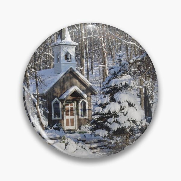 Item preview, Red Mill Chapel in the Snow designed and sold by WisSketchbook.